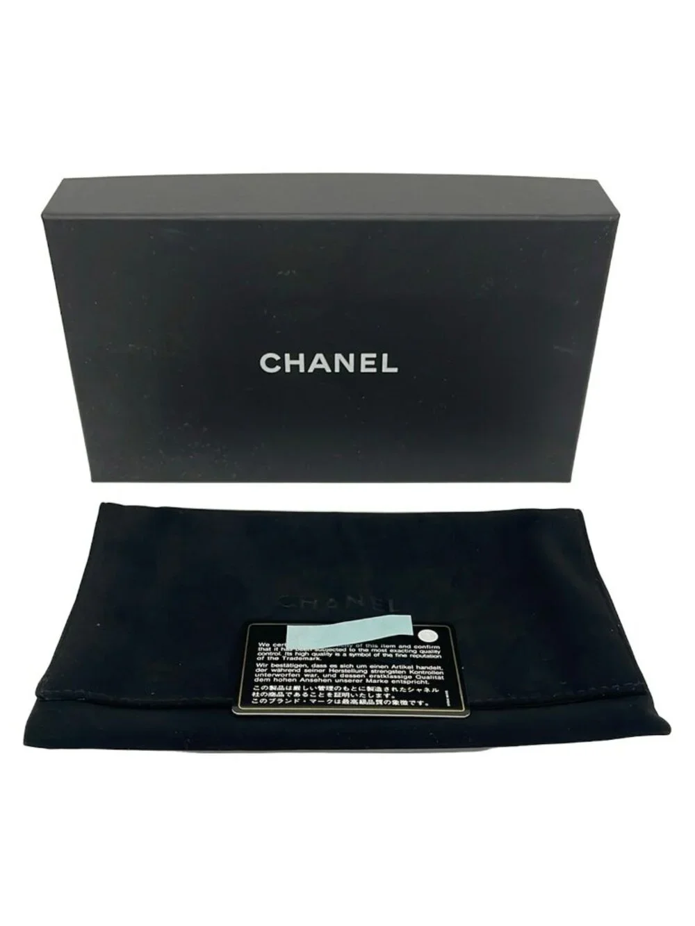 Chanel Wallet Wild Stitch Black Zip Around Silver Leather